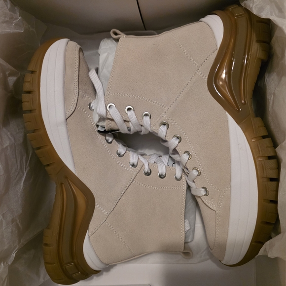 Calvin Klein Shoes - Calvin Klein Beige and White Sneakers
